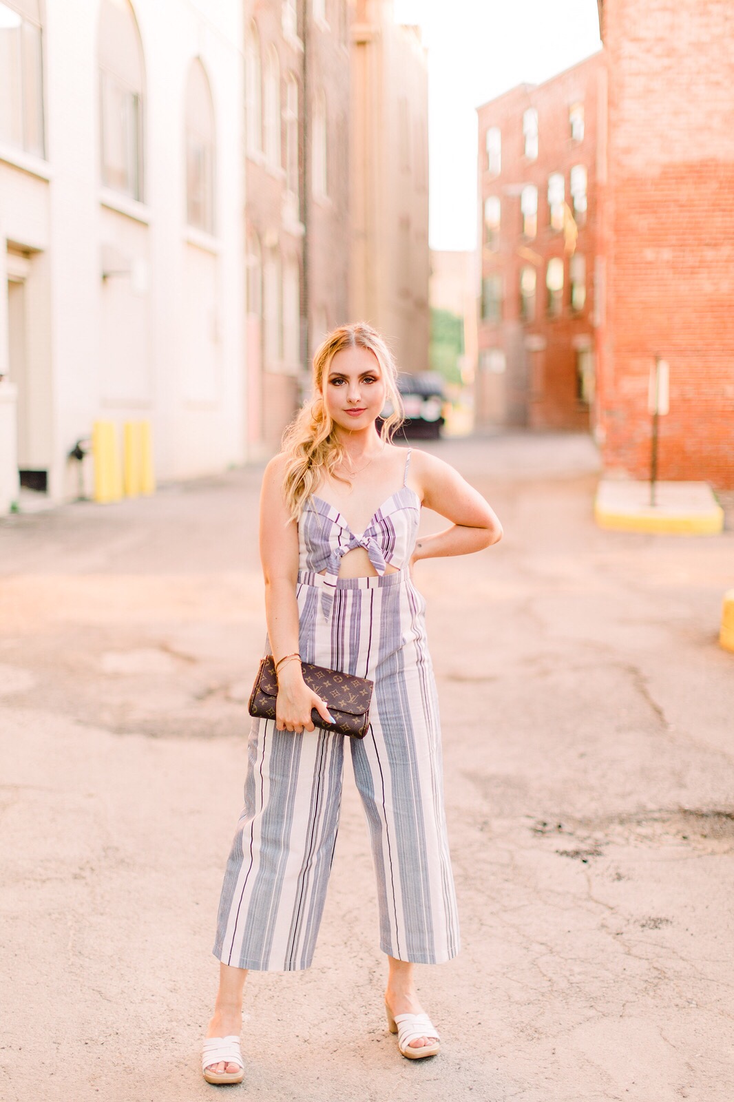 Striped cami store jumpsuit forever 21